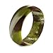 BULZi Wedding Bands, Massaging Comfort Fit Premium Silicone Ring with Airflow, Men's 8mm Classic Dome Design, Breathable Flexible Work Safety Comfort (Camo Size 10)