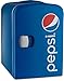 Gourmia GMF660 Pepsi Thermoelectric Mini Fridge Cooler and Warmer - 4 Liter/ 6 Can - For Home,Office, Car, Dorm or Boat - Compact & Portable - AC & DC Power Cords - Blue
