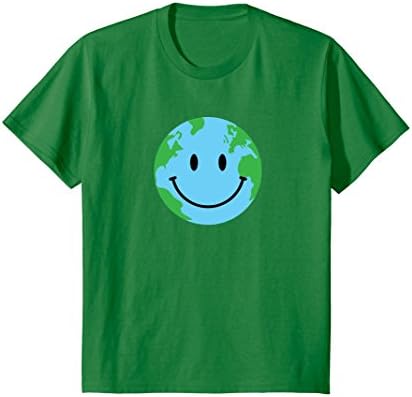 Kids Globe Smiley - Earth Day T-Shirt 10 Kelly Green