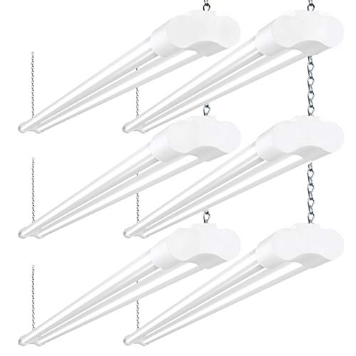 6 Pack LED Shop Lights for Garage 36W 4FT 48 Inch BBOUNDER 3600 Lumens LED Utility Shop Light Fixture LED Garage Lights for Workshop