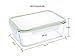 Kinetic GoGREEN Glassworks Series 6-Piece Rectangular Oven Safe Glass Food Storage Container Set, 54-Ounce Each (3 Containers and 3 Lids)