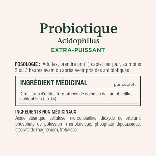 NATURE'S BOUNTY Extra Strength Acidophilus Probiotic, Temporarily Modifies Gut Flora, 105 g