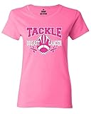 Shop4Ever® Tackle Breast Cancer Women's T-Shirt Breast Cancer Awareness Shirts