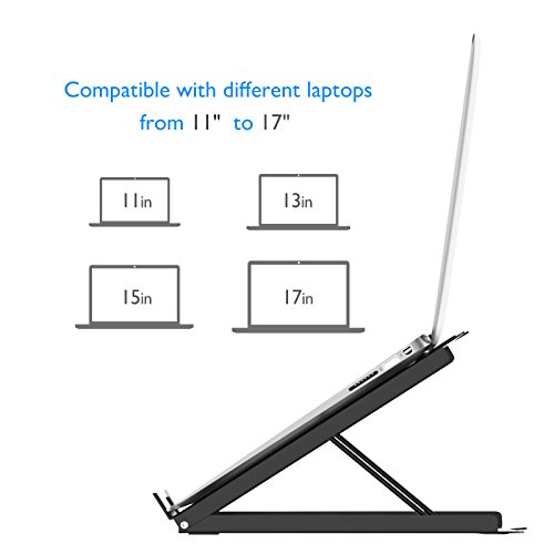 1homefurnit Adjustable Laptop Tablet Stand Notebook Riser Holder Ergonomic Portable MacBook
