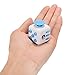 FidgetKool 1pcs Pressure Relief Fidget Toys Dice Cube Relieves Stress and Anxiety for Children and Adults Add and ADHD Toys Gifts White and Blue