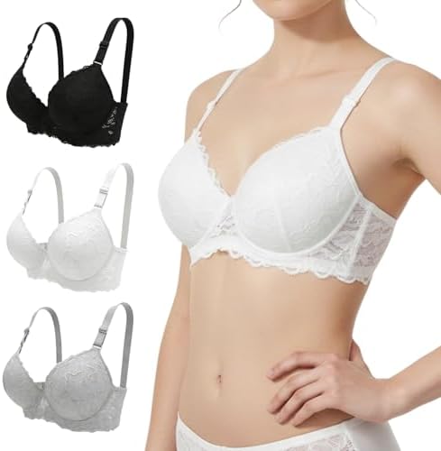 Iheyi 6 pcs ADD 2 Cup Thick Padding Extreme Double Pushup Bra 32B