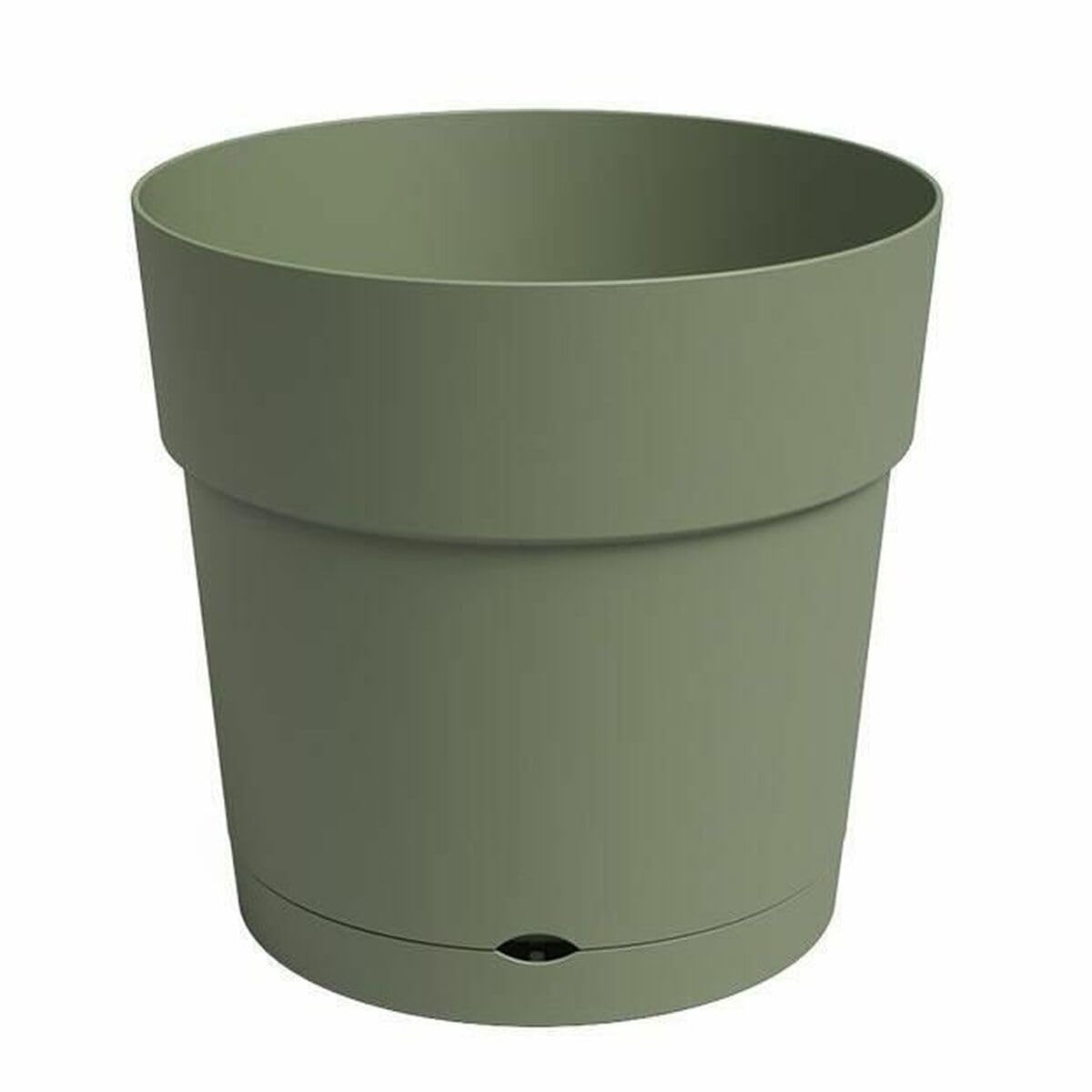 Artevasi Capri Wide Pot, Water Reserve, Plastic pot, Colour: Ash Green, 40cm
