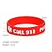 BAIYI Peanut Allergy Alert ID Bracelets Call 911 Use Epipen Emergency Medical Wristbands for Boys and Girls, 4Pcs