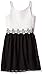 Amy Byer Girls' Big Crochet Bodice with Waist Trim Dress