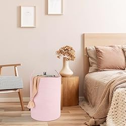 XUANGUO Cotton Rope Laundry Basket Hamper for