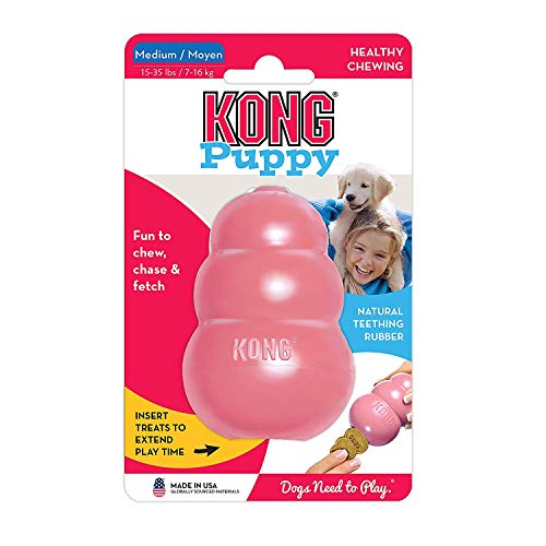 KONG Medium Puppy Teething Toy - Colors May Vary (2 Pack) - //medicalbooks.filipinodoctors.org
