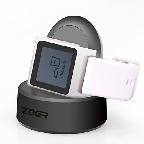 ZOER Charger Cable Stand Charging Dock Station Cradle Holder for Pebble 2+ Pebble2 SE Smart Watch (Black)