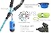 BAAPET 2 Packs 5/6 FT Dog Leash with Comfortable Padded Handle and Highly Reflective Threads Dog Leashes for Small Medium and Large Dogs (5FT-1/2'', Black+Blue)