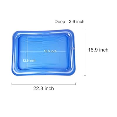 Festar 4-Pack Inflatable Ice Serving Bar Coolers for Parties, Salad BBQ Picnic Ice Food Drinks Buffet Server Tray for Indoor Outdoor Party