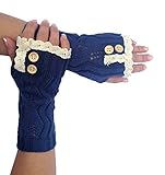 Caribbean Touch Women Lace Knitted Fingerless Gloves