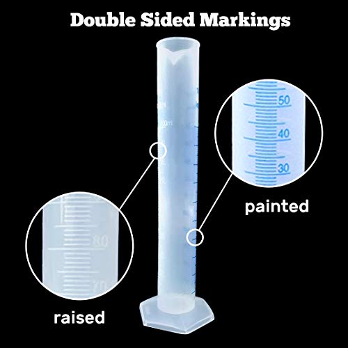 Kalevel 20pcs Plastic Graduated Cylinder Beaker Pipette Set Lab