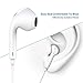 Earbuds Earphones Stereo Earphone Wired Noise Isolating Headphones with Mic and Remote Control for iPhone iPod iPad Samsung Android Smartphones Tablet Laptop 3.5mm [White] [2- PACK]