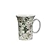 ufengke Creative European Bone China Cup Ceramic Coffee Mugs-Green Leaf White Flowers