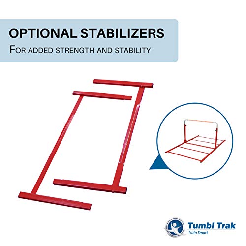 Tumbl Trak Expandable Gymnastics Training Jr Kip Bar, Red