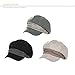 Comhats Wool Newsboy Cabbie Beret Cap for Women Beret Visor Bill Hat Winter Beige