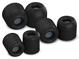Comply Sport Pro Sx-600 Memory Foam Earphone Tips with SweatGuard, Secure Fit Replacement Earbud Tips for Active Lifestyle (S/M/L, 3 Pairs), Black