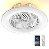 PrimeMall Ceiling Fan with Light and Remote