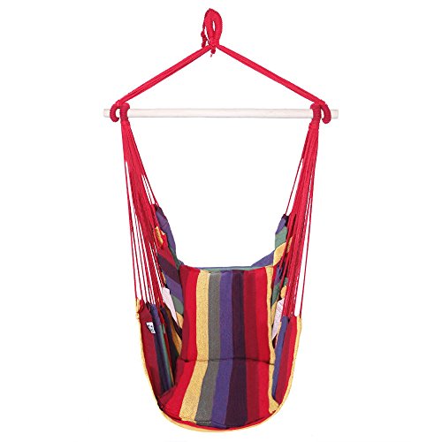 OnCloud Hanging Hammock Chair Porch Swing (Rainbow)