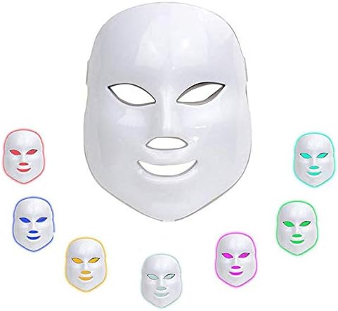 7 Color LED Light Therapy Mask - Photon Light Skin Rejuvenation Therapy Facial Skin Care Mask- Face Care Treatment - Anti Aging - Reduce Wrinkles