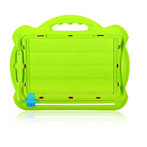 Magnetic Drawing Board, Geekper Green Erasable Colorful Magna Doodle Drawing Board Toys for Kids Writing Sketching Pad, with 5 Shape Stamps