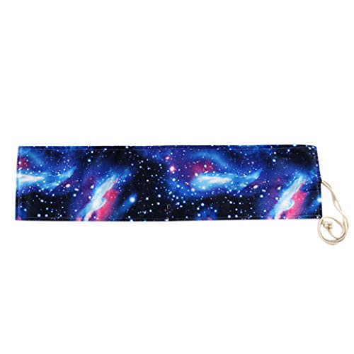 Monoche Cosmic Printed CanvasBig Capacity Pencil Pen Case Bag Pouch Holder Multi-Slot School Supplies for Middle High School Office College Girl Adult Simple Large Storage (L)