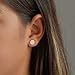 Rainbow Moonstone Stud Earrings 925 Sterling Silver Post studs Small 6mm Natural For Women Jewelry