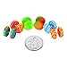 JEWELRIESHOP Fake Plugs Faux Gauge Earrings Stainless Steel Studs Circle Flat Back Cheater Illusion Tunnel Dumbbell Barbell Earrings Fake Ear Plugs for Women (16G, 6 Pairs, 10mm)