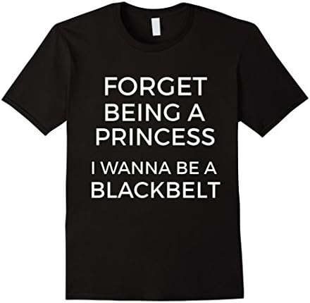 Men's I Wanna Be a Blackbelt Funny Karate, Taekwondo Tshirt Large Black