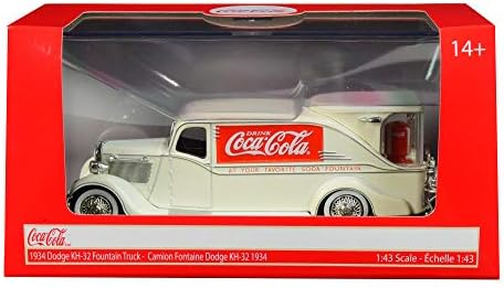 1934 Dodge Kh32 Streamline Fountain Truck Cocacola Cream 143 Diecast Model Car By Motorcity Classics 443934