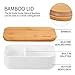 EOIMS Bento Box for Adults Japanese Bamboo Lunch Box,Leak-Proof Lunch Containers for Work Microwave Safe BPA-Free (Bamboo White)