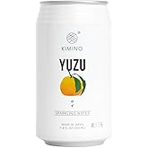 Kimino Drinks, Sparkling Water, 11.8 Fl Oz (Yuzu, Pack of 24)