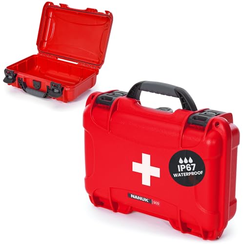 NANUK 909 Waterproof First Aid Box Empty – Durable, Medical First Aid Organizer…