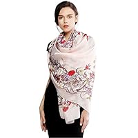 RIIQIICHY 100% Silk Scarfs for Women Long Large Lightweight Satin Shawl Fashion Printed Scarves for Ladies