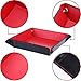 4 Pieces Dice Tray PU Leather Dice Holder Folding Tray Fit for Board Game Dice Storage, 4 Colors