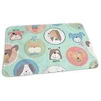 Vicrunning Love Bows Dogs Pattern Breathable Waterproof Mattress Bed Pad Diaper Absorbent Urine Pads for Baby Toddler Children