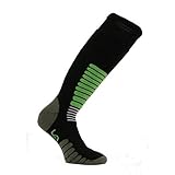 Euro Sock NEW Eurosock Ski Zone Medium Weight Sock Black Mint Model #1112 - Medium/Black Mint