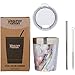 Healthy Human Stainless Steel Tumbler with Straw | Splash Proof Insulated Travel Cruiser Cup | Eco-Friendly Coffee Tumblers with Straws Cleaner & Splash Proof Lid (12oz, Mirage)