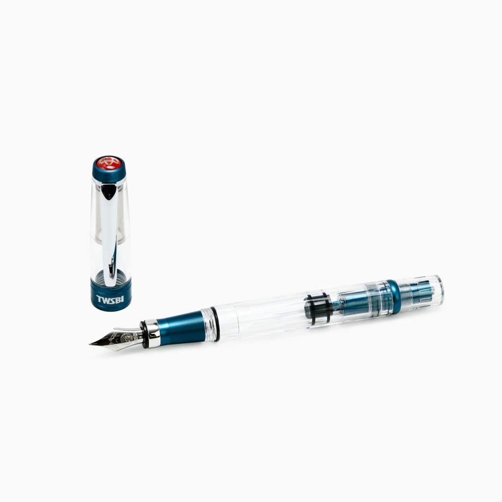 Twsbi Diamond 580AL R Prussian Blue Nib M - Fountain Pen Special Edition