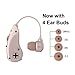 Best Hearing Amplifier, Personal Sound Enhancer amplifier, one PR44 button cell battery use up to 100 hours. 4 sizes of ear buds fit most customers. New flexible tube best fit over ear.