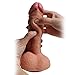 Hyper Realistic Dildo, Anfei Dual-Layered Silicone Cock Slightly Bendable 7.87 Inch g Spot Dildo Penis Toy Premium Liquid Silicone Penis Dong with Suction Cupthumb 2