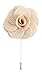 Men's Lapel Flower Pin Handmade Boutonniere for Suit - Begonia (Khaki)