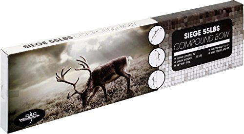 Siege SAS-750 SAS 55 lb 29'' Compound Bow w/ 5-Spot Paper Target - Black/Silver
