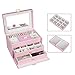 SONGMICS Jewelry Box, Girls Jewelry Organizer, Lockable Mirrored Storage Case, Pink UJBC116