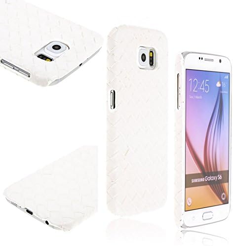 Oriental Style 2015 Brand New Woven Pattern Plastic Hard Back Case Cover for Samsung Galaxy S6- White
