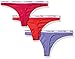 Calvin Klein Women's 3 Pack Carousel Thong Panty, Flourish/Impression/Entice, Large
